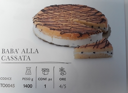 Immagine di TORTA BABA`ALLA CASSATA GR.1400 ACQUAVIVA