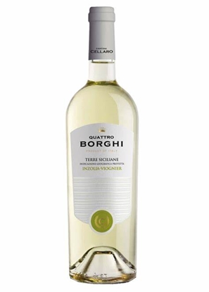Immagine di VINO QUATTRO BORGHI INZOLIA-VIOGNIER CL.75 CELLARO
